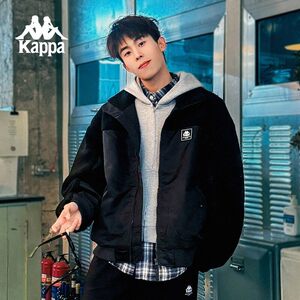 
Kappa Kappa cotton clothing 2026 new couple men and women winter splicing lamb velvet cold-proof clothing coat stand-up collar jacket