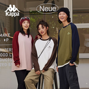 
Kappa Kapa back to back new couple pure cotton long-sleeved top T-shirt for women retro sports sweatshirt pullover men
