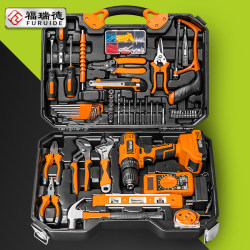 Household Tool Box Set Electric Drill Multi-Functional Electrician and Carpenter Special Hardware Electric Repair Tool Set Combination