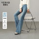 Ya Lida stretched straight tube flared pants, loose, thin, slightly lime jeans female 2025 spring new mop pants tide