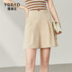 Yalida white suit shorts women's summer high waist slimming A-line women's pants black five-point pants