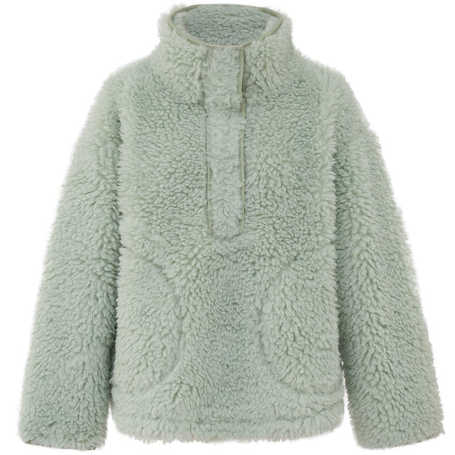 dzzit Disu Ole winter green loose fake fur imitation lamb wool jacket ...