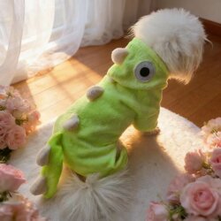 Cute Dinosaur-Shaped Four-Legged Dog Clothing, Autumn and Winter Pet Clothing for Small and Medium-Sized Dogs, Teddy Bichon Four-Legged Outfit