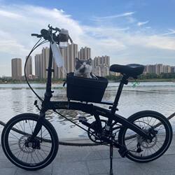 Bicycle Pet Seat Basket, Dog Pet Front Basket, Canvas Vegetable Basket, Mountain Bike Basket, Waterproof Quick-Release Foldable