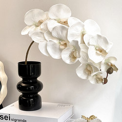 White Phalaenopsis Artificial Flower Arrangement, High-End Realistic Niche Entrance Decoration, Bio-Inspired Floral Art Decoration