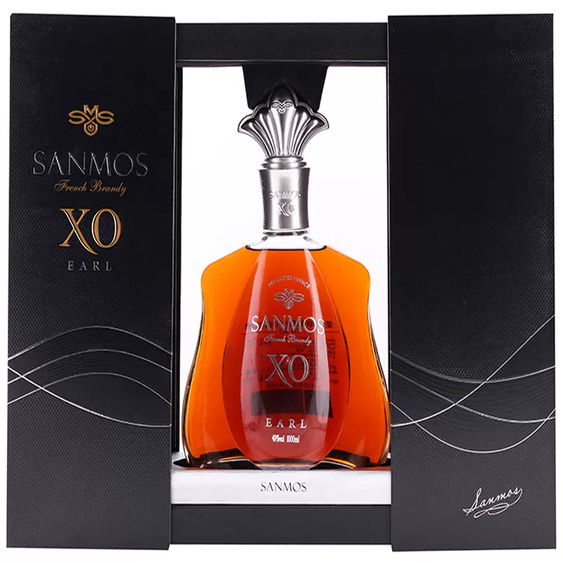 全球购 法国金樽40度洋酒xo白兰地礼盒2斤装 客厅摆件/桥迁送礼