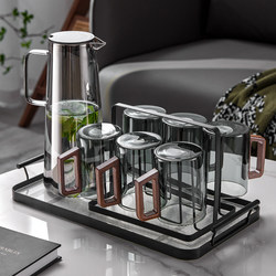 Yagang High Borosilicate Glass Cup Set for Home Use, Large Capacity Tea Cups for Entertaining Guests, Living Room Drinking Cups with Handles