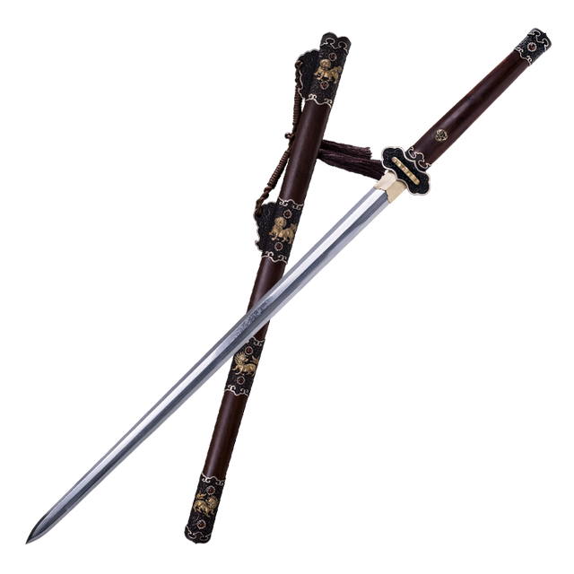 Mo Xie Longquan City Zhou Songqing Tang Hengdian Handmade Tang Sword Long Sword Pattern Steel Weapon Crafts
