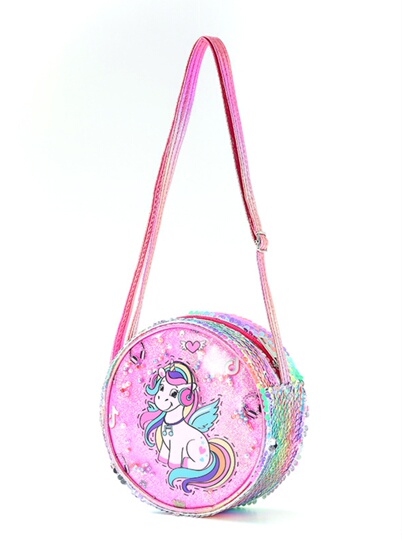 2 Borse A Tracolla Per Bambine Con Paillettes A Sirena - Piccole E Colorate, Ideali Per Regali E Feste - Foto 8