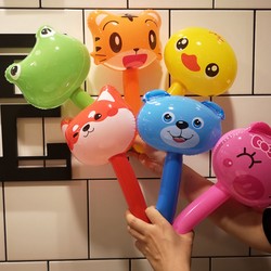 Inflatable Hammer Toy Large Hammer Baby Balloon Air Kids Hammering Air Hammer Blowing Large Plastic Hammer Extra Large