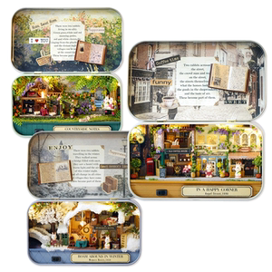 
Zhiquwu diy cabin box theater Sakura Land handmade house assembled toy model birthday gift for women