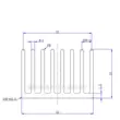 Tùy chỉnh tản nhiệt hợp kim nhôm chất lượng cao 22*22*15MM chip định tuyến IC tản nhiệt điện tử dày đặc răng 