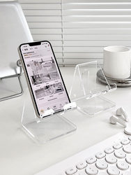 Acrylic Transparent Phone Stand, Simple ins Style, Student Dormitory Desktop Creative iPad Tablet Thickened Stand
