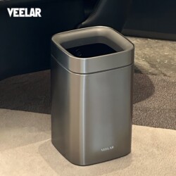 Veelar Lidless Trash Can for Home Use 2025 New Model Kitchen Living Room Light Luxury High-End High-Value Bathroom Italian Style