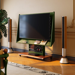 Universal Movable Tv Floor Stand Solid Wood Stand French Retro Living Room Antique Style Tv Cart