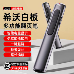 Laser Page-Turning Pen for Teachers, Multifunctional Rechargeable Ppt Slide Remote Control Pen, Remote Control for Multimedia Classroom Presentations and Meetings, Suitable for Seewo Whiteboard, Writable and Retractable Pointer Type