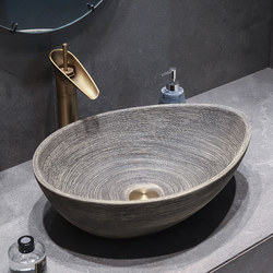 Countertop Basin Balcony Washbasin Single Basin Ceramic Art Retro Washbasin Home Bathroom Sink Basin