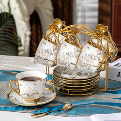 Phnom Penh Export Ceramic Coffee Cup Set, Tea Set, French Coffee Cup, Exquisite Afternoon Tea Gift for Girls