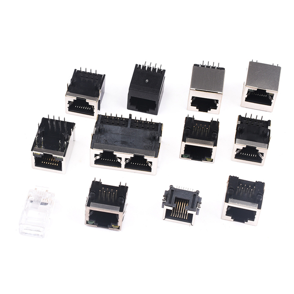 RJ45 Network Socket 8P8C Crystal Head Base Female Base Horizontal ...