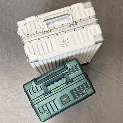 Xingzhi Pc Aluminum Frame Suitcase 26-Inch 24-Inch Trolley Case with Universal Wheels Travel Suitcase 20-Inch Men's Password Box Women's Leather Suitcase