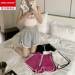 Casual Shorts for Women, Summer Home Sleep Pants, High-Waisted, Retro, Loose, Suitable for Wearing Outside, Slimming, Running, Wide-Leg, Sports K