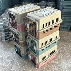 Large Pet Airline Crate, Cat Cage, Box for Cats and Rabbits, Portable Travel Box, Small and Medium-Sized Cat and Dog Transport Box, Handheld