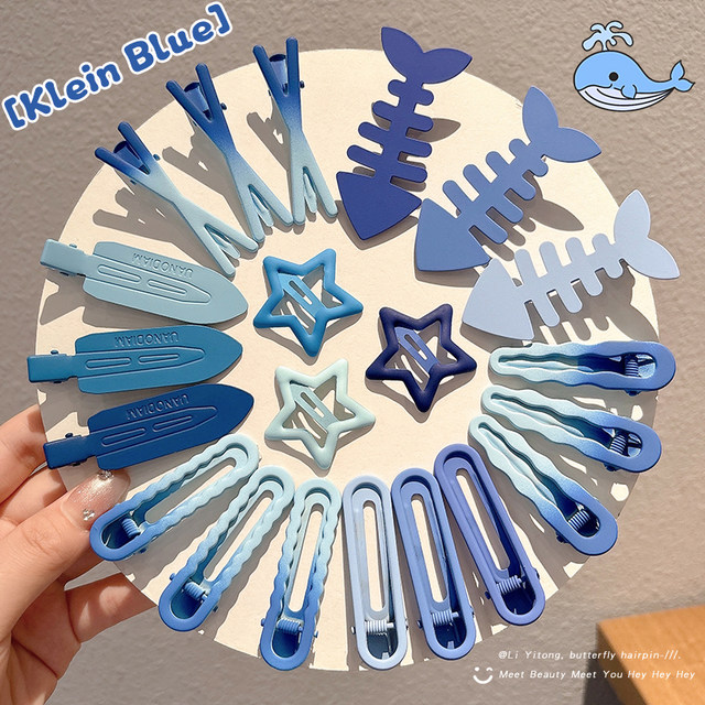 Klein Blue Star Hairpin Clip Side Bangle Clip Blade Clip Blade Clip Headdress Hair Card Women