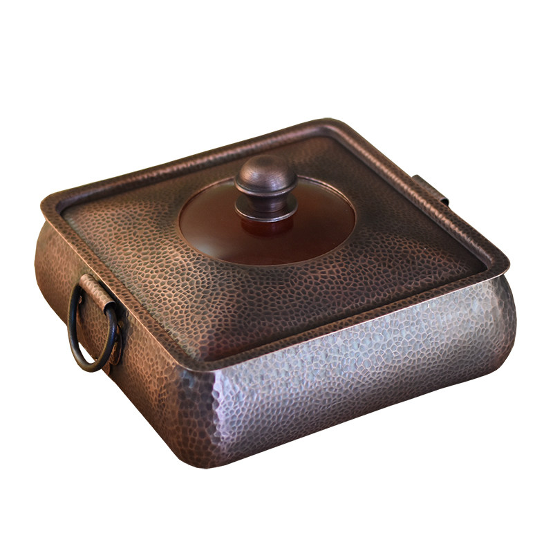Casserole à Fondue Chinoise En Acier Inoxydable 304 De 32 Cm Avec Couvercle En Verre Et 2 Cuillères Convient Pour Plaques à Induction, Cuisinières à Gaz