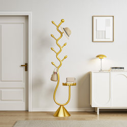 Light Luxury Coat Rack, Floor-Standing Bedroom Clothes Rack, Home Use, Indoor Space Utilization Tool, Italian-Style High-End Clothes Rack