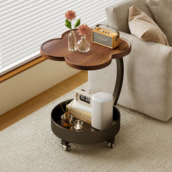 Movable Small Coffee Table Side Cabinet Sofa Side Table Creative Bedside Table Storage Rack Living Room 2025 New Model Corner Table