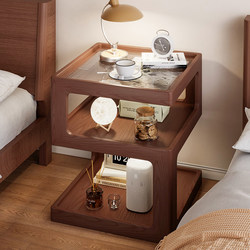 Solid Wood Small Cabinet for Home Bedroom Bedside Table Simple Modern Bedside Storage Cabinet Side Table Creative Storage Rack