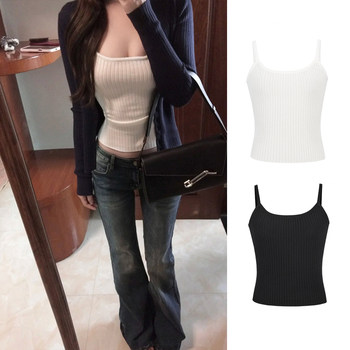 MosesQueen Navy Blue Button Cardigan Sweater Fashionable Inner Layered Slings Vest