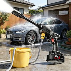 Car Wash High-Pressure Water Gun, Household Car Wash Machine, 220V Cleaning Machine, Car Wash Pump, Wireless, Pure Copper