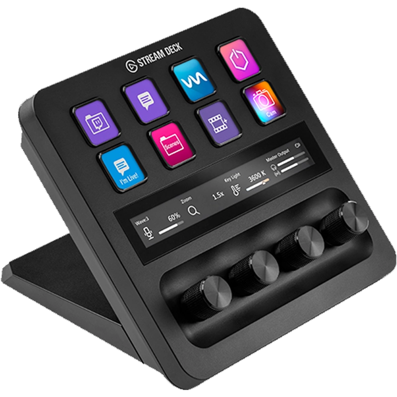 分配器・切替器 elgato STREAM DECK Elgato Stream Deck + 直播导播切换台可编程快捷宏键盘旋钮调节