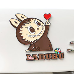 Labubu Car Metal Stickers Cartoon Cute Stickers Car Window Glass Decoration Labubu Motorcycle Electric Scooter