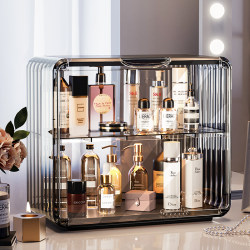 Cosmetic Storage Box Dust-Proof Desktop Skin Care Product Storage Box Dressing Table Perfume Storage Rack High-End Acrylic