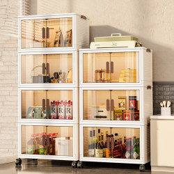 Storage Cabinet Foldable Storage Box Home Living Room Toy Cabinet Storage Cabinet Snack Cabinet Organizer Box Kitchen