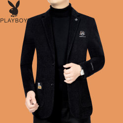 Playboy Spring and Autumn New Men's Casual Young and Middle-Aged Men's Suit Woolen Coat Slim Fit Blazer