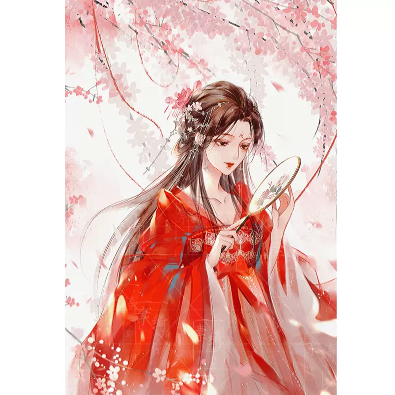 插畫古風同人漫畫小說封面人設水彩頭像日系二次元萌結婚約稿設 Taobao