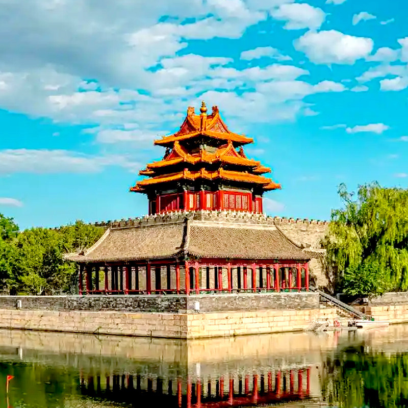 含往返机票丨北京旅游5天4晚跟团游 高档酒店连住 故宫天安门长城