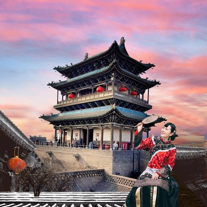 山西旅游4天3晚纯玩跟团游五台山殊像寺五爷庙显通寺乔家平遥古城