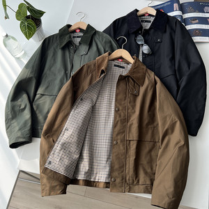 
Kitano U Home! Men's and women's casual short jackets for couples/British style retro loose jackets BY459592