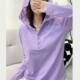 Internet celebrity European lace hooded long-sleeved T-shirt for women in 2025 spring new fashionable base shirt sun protection top