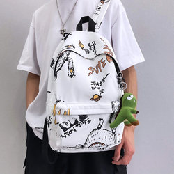 School Bag for Male Middle School Students ins Trendy Japanese Style Fashionable High School Student Backpack Men's Trendy Backpack Men's Casual