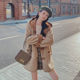 Mid-length loose two-sided lamb fur coat for women large size thickened hooded fur integrated cotton coat cotton coat coat