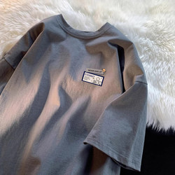 Foreign Trade Withdraws Tail Goods, Clearance and Leakage ~ Pure Cotton Trendy Brand Short-Sleeved T-Shirts for Men and Women, Loose and Versatile Tops for Summer