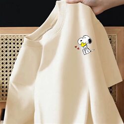 Brand Surplus Clearance Sale Trendy Brand Summer Short-Sleeve T-Shirts for Men and Women, Pure Cotton, Loose Fit, Versatile