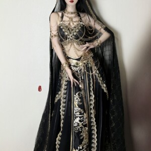 Original Hanfu women [Princess of the Western Region] Exotic Dunhuang Feitian Photo Travel Photo Clothing Black Collection
