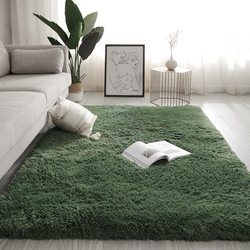 Carpet for Bedroom and Living Room 2025 New Model Bedside Coffee Table Sofa Thickened Blanket Floor Mat Green Washable Full Coverage Mat