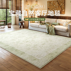 Carpet for Living Room, Green, 2025 New Model, Cream Style, Washable, Wipeable, Waterproof, Light Luxury, High-End Feel, Sofa, Bedroom Floor Mat